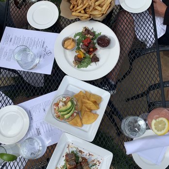 E3 Chophouse - Appetizers to share (top to bottom) truffle fries, steak kabobs, scallops ceviche, Bacon Wrapped Dates. - Steakhouses Near Me - Steamboat Springs, Colorado