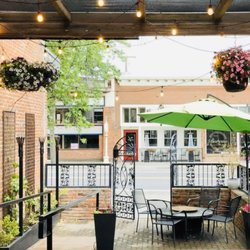 Kontos Cellars - Patio fire pit, looking onto charming 2nd ave