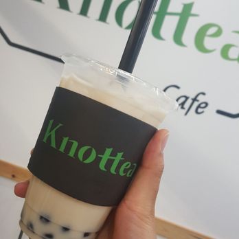 Knottea Cafe House - Jasmine milk tea, less sweet and less boba - Coffee & Tea Near Me - Stanton, California