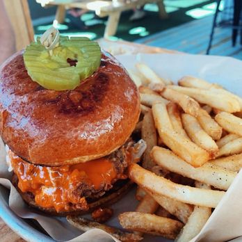 Pedal Haus Brewery - Nashville Hot Chicken Sandwich - Breweries Near Me - Tempe, Arizona