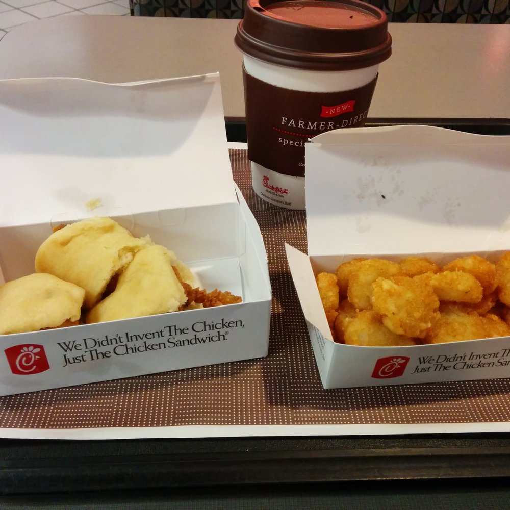 Chicken minis and a fresh coffee Chicken minis and a fresh coffee