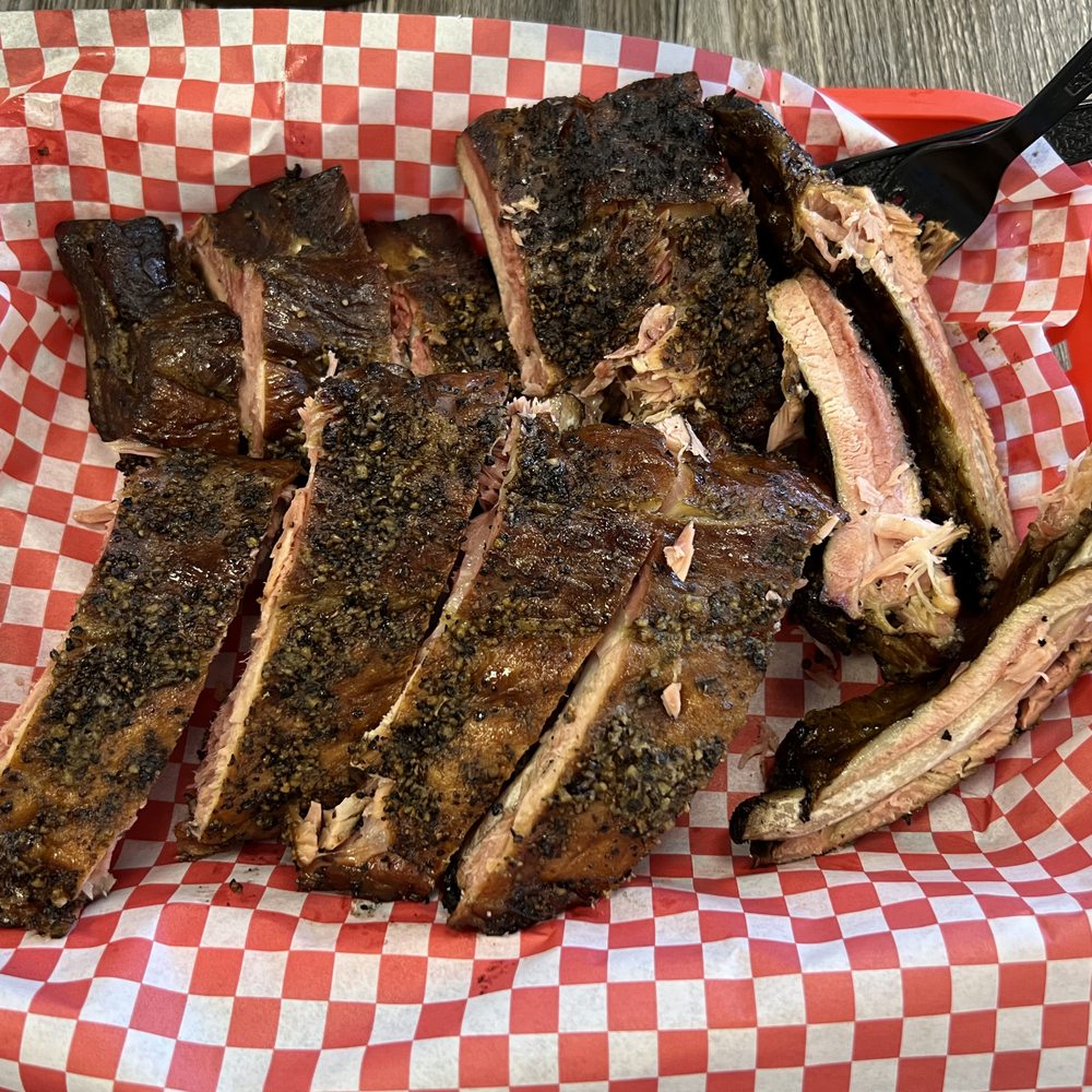 Big John's Texas BBQ - Rack of pork ribs - Barbeque Near Me - Page, Arizona Big John's Texas BBQ - Rack of pork ribs - Barbeque Near Me - Page, Arizona