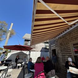 Claudette's front Deck seating
