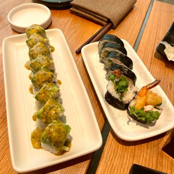 Bamboo Sushi - Green Machine and Shrimp Tempura Roll - Sushi Bars Near Me - Seattle, Washington