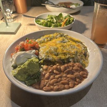 Amaya - Green Chile Chicken Enchilada - New American Near Me - Santa Fe, New Mexico