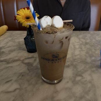 Immigrant Son Caffe - Seasonal Item: S'more latte - New American Near Me - Ventura, California Immigrant Son Caffe - Seasonal Item: S'more latte - New American Near Me - Ventura, California