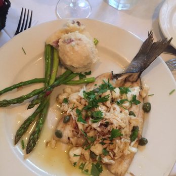 Scannicchio's - I think this was a special.. fish with crabmeat... My cousin loved it! - Italian Near Me - Philadelphia, Pennsylvania