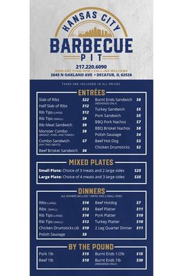 Menu photo 2 Kansas City Barbecue Pit Decatur, IL Menu photo 2 Kansas City Barbecue Pit Decatur, IL