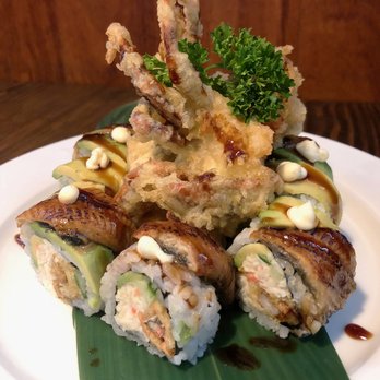 Isshin Sushi - Spider Roll (they also included extra deep fried crab legs on the side) - Japanese Near Me - Surrey, British Columbia Isshin Sushi - Spider Roll (they also included extra deep fried crab legs on the side) - Japanese Near Me - Surrey, British Columbia