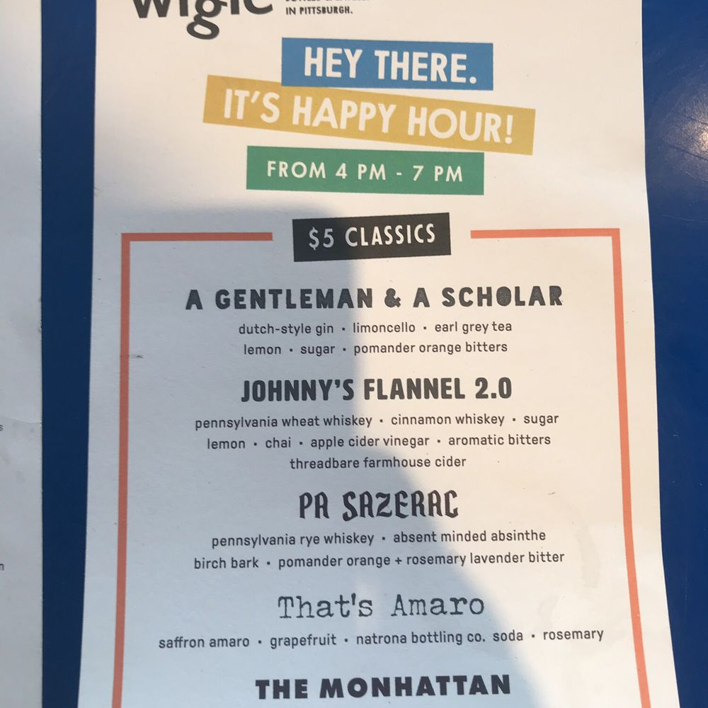 Wigle Whiskey - Happy hour menu! - Beer, Wine & Spirits Near Me - Pittsburgh, Pennsylvania Wigle Whiskey - Happy hour menu! - Beer, Wine & Spirits Near Me - Pittsburgh, Pennsylvania