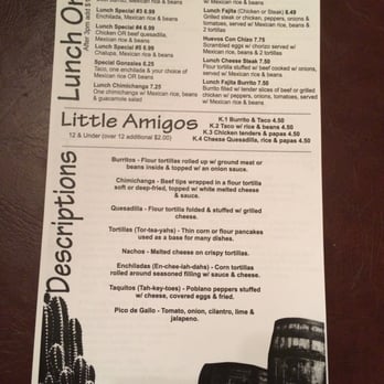 Tres Primos Authentic Mexican Restaurant - Menu page 3 - Mexican Near Me - Elbridge, New York