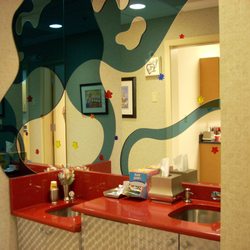 Cool, seasonally themed brushing station