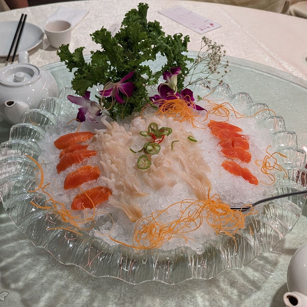 New Mulan Seafood Restaurant - Geoduck and salmon sashimi platter, custom - Dim Sum Near Me - Flushing, New York New Mulan Seafood Restaurant - Geoduck and salmon sashimi platter, custom - Dim Sum Near Me - Flushing, New York