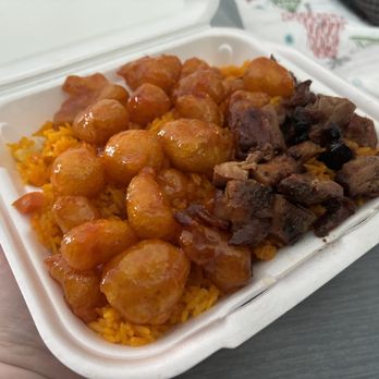 Wok Express - Two combo with bourbon chicken and honey chicken! So good! - Chinese Near Me - Waterford, Connecticut
