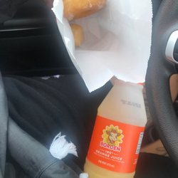 Donut Hole - Orange JUICE and a regular glazed donut