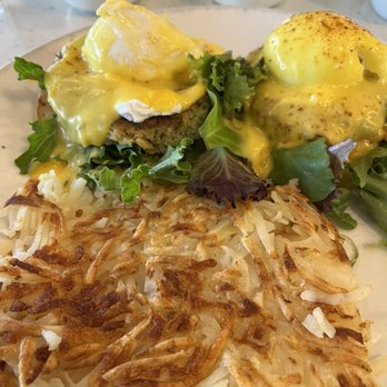 Eggsquisite Cafe - Allen - Crab cake eggs Benedict - Breakfast & Brunch Near Me - Allen, Texas