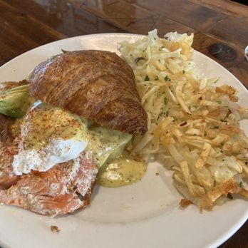 La Provence - Salmon croissant with side of hash browns - Bakeries Near Me - Vancouver, Washington La Provence - Salmon croissant with side of hash browns - Bakeries Near Me - Vancouver, Washington
