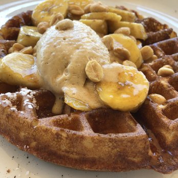 The Loft - Bananas foster waffle. - New American Near Me - Laguna Beach, California