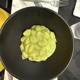Gnocchi & Pesto.  Very good!
