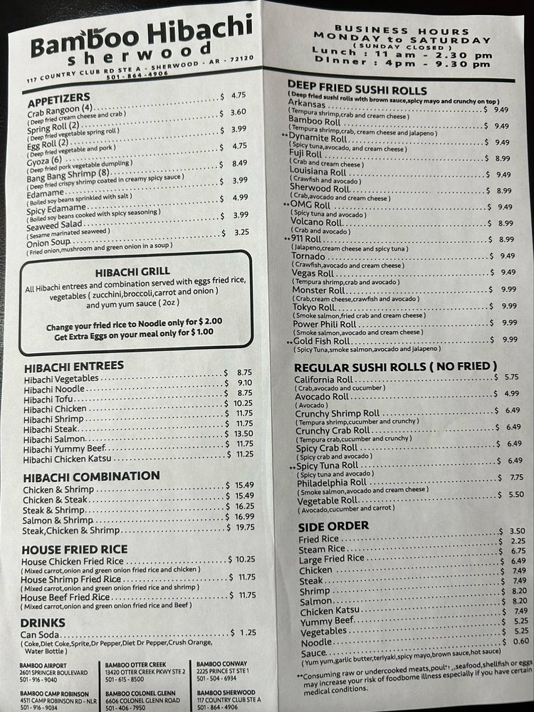 Bamboo Hibachi - Sherwood