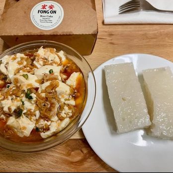 Fong On - Savory Tofu hua and Steamed rice cake (bai tan gao) - Chinese Near Me - New York, New York Fong On - Savory Tofu hua and Steamed rice cake (bai tan gao) - Chinese Near Me - New York, New York