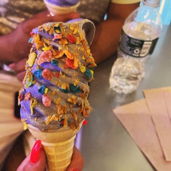 Soft Swerve - Ube black sesame swirl - Ice Cream & Frozen Yogurt Near Me - New York, New York Soft Swerve - Ube black sesame swirl - Ice Cream & Frozen Yogurt Near Me - New York, New York