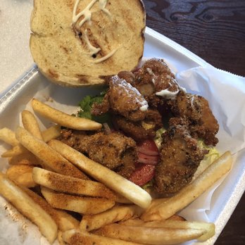Eaty Mo - Fish sandwich with fries - Food Trucks Near Me