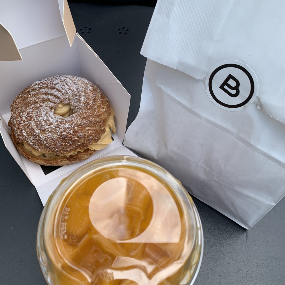 Le Beau - Paris Brest (top left), Sea Buckthorn Ade (bottom) - Patisserie/Cake Shop Near Me - Toronto, Ontario Le Beau - Paris Brest (top left), Sea Buckthorn Ade (bottom) - Patisserie/Cake Shop Near Me - Toronto, Ontario