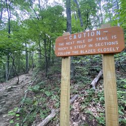 Dragon's Tooth - Caution signage.