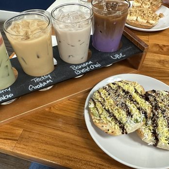 Caffeine Machine - Coffee Flight and Avocado Bagel w/ Shredded Egg - Coffee & Tea Near Me - Las Vegas, Nevada Caffeine Machine - Coffee Flight and Avocado Bagel w/ Shredded Egg - Coffee & Tea Near Me - Las Vegas, Nevada