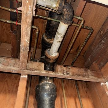 Axion Plumbing - Ceiling exposed . More than one leak was found and drywall was beyond repairs. - Plumbing Near Me - San Francisco, California