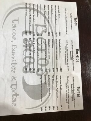 Menu photo 2 Beto’s Tacos  Worcester, MA