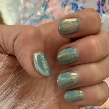 Sunset Nails - Blue green holographic nails to match my burning man sequin coat - Nail Salons Near Me - San Francisco, California Sunset Nails - Blue green holographic nails to match my burning man sequin coat - Nail Salons Near Me - San Francisco, California