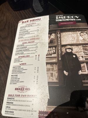 Menu photo 5 Tempe Improv Tempe, AZ