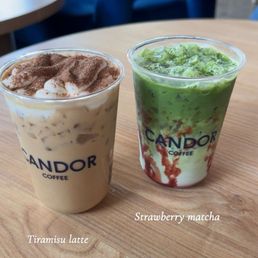 Iced Tiramisu latte Iced strawberry Matcha