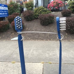 The bike rack at Dr. Eiler's office.