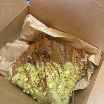 Enchanted Coffee Bar - Pistachio Matcha Croissant - Coffee & Tea Near Me - La Mirada, California Enchanted Coffee Bar - Pistachio Matcha Croissant - Coffee & Tea Near Me - La Mirada, California