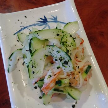 Shogun Sushi - Cucumber salad. Krab, shrimp and cucumbers with a super nice light and slightly sweet dressing. Yum! - Sushi Bars Near Me - Boise, Idaho Shogun Sushi - Cucumber salad. Krab, shrimp and cucumbers with a super nice light and slightly sweet dressing. Yum! - Sushi Bars Near Me - Boise, Idaho
