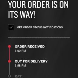 50 minutes later my delivery is on its way?  Wow thanks.
