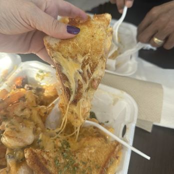 Krack Kitchen - Grilled cheese stuffed with shrimp and crawfish - Cajun/Creole Near Me - Pearland, Texas Krack Kitchen - Grilled cheese stuffed with shrimp and crawfish - Cajun/Creole Near Me - Pearland, Texas