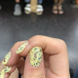 It already chipped. WTF. This is gel and i got it two days ago. It already chipped. WTF. This is gel and i got it two days ago.