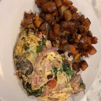 Ascension Coffee - Design District - Ascension omelette with ham & veggies loved the sweet potato hash - Coffee & Tea Near Me - Dallas, Texas Ascension Coffee - Design District - Ascension omelette with ham & veggies loved the sweet potato hash - Coffee & Tea Near Me - Dallas, Texas