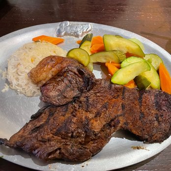 Barrigas - Sirloin Steak con arroz blanco y vegetales - Mexican Near Me - Ciudad Juárez, CHH