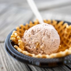 Down on the Farm Creamery - Blueberry Cheesecake in Waffle Bowl ($5)