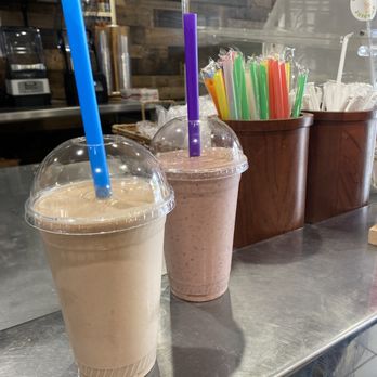 Pick & Mix Juice Bar - F3. Peanut Butter Shake F2. Almond Butter Shake - Juice Bars & Smoothies Near Me - Burbank, California Pick & Mix Juice Bar - F3. Peanut Butter Shake F2. Almond Butter Shake - Juice Bars & Smoothies Near Me - Burbank, California