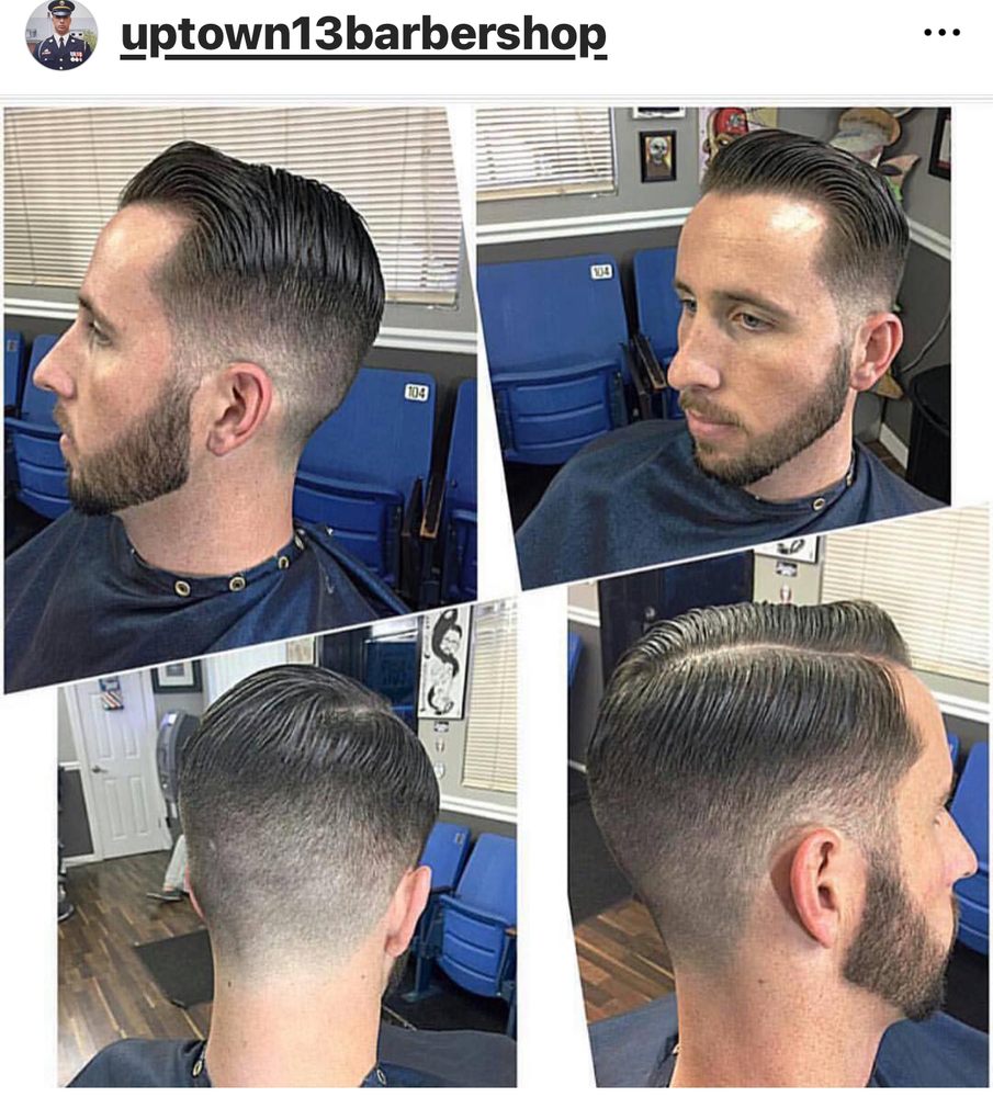 Uptown 13 Barber Shop Logo