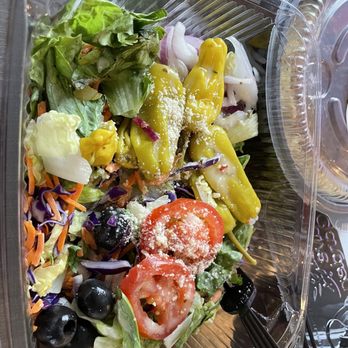 Olive Garden Italian Restaurant - Their signature salad with extra peppercinis - Italian Near Me - Clovis, California Olive Garden Italian Restaurant - Their signature salad with extra peppercinis - Italian Near Me - Clovis, California