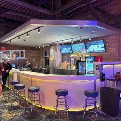 Lucky's - "hot dog stand" .. counter, with limited seating, plus some high tops