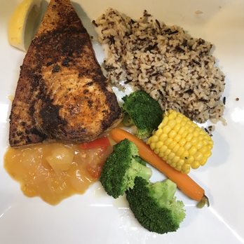 The Lime Restaurant - Blackened Swordfish with Pineapple Mango Chutney. - New American Near Me - Norwalk, Connecticut
