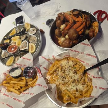 Crab N Spice - Oyster, castaway combo, lemon pepper fries, cajun pasta with shrimp - Seafood Near Me - northridge, California Crab N Spice - Oyster, castaway combo, lemon pepper fries, cajun pasta with shrimp - Seafood Near Me - northridge, California